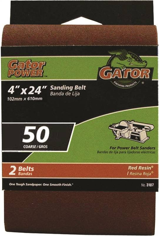 4x24in 50grit Alum Ox Belt 2pk