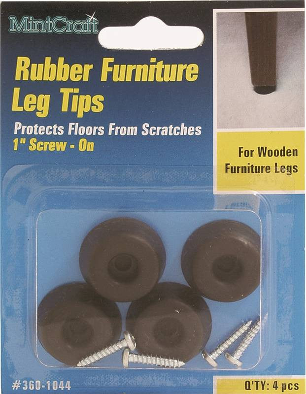 Bumper Screw Rubber 1in Black