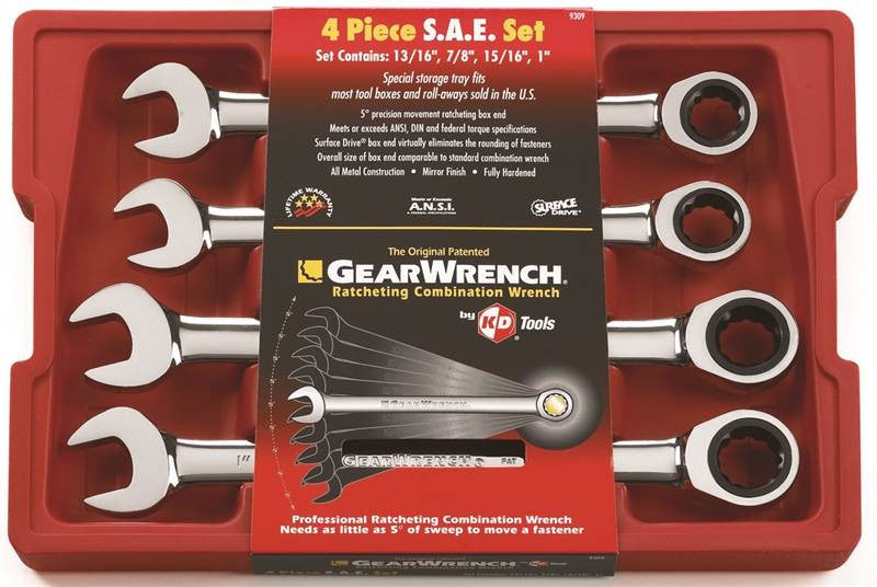 Wrench Combo Set 4pc Sae Fine