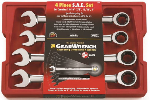 Wrench Combo Set 4pc Sae Fine
