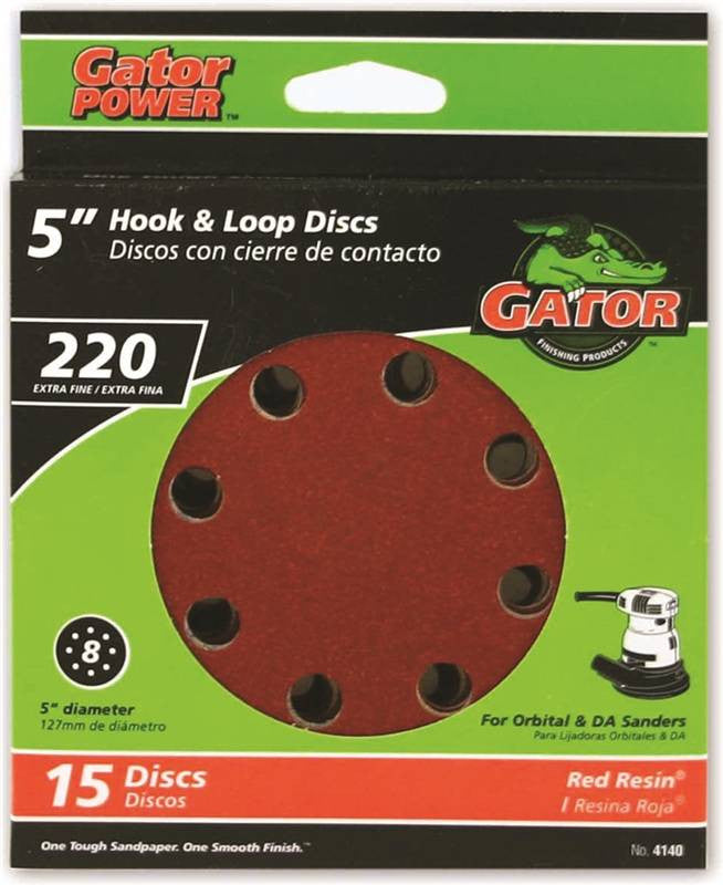 5" 220grit 8hole Hk-loop Disc