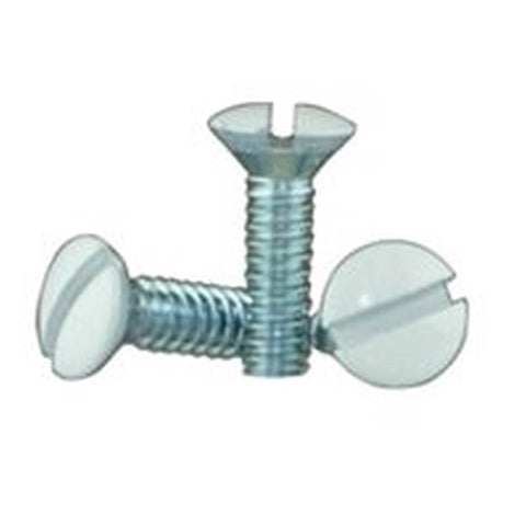 Screws Wall Plt 6-32x1-2in Wht