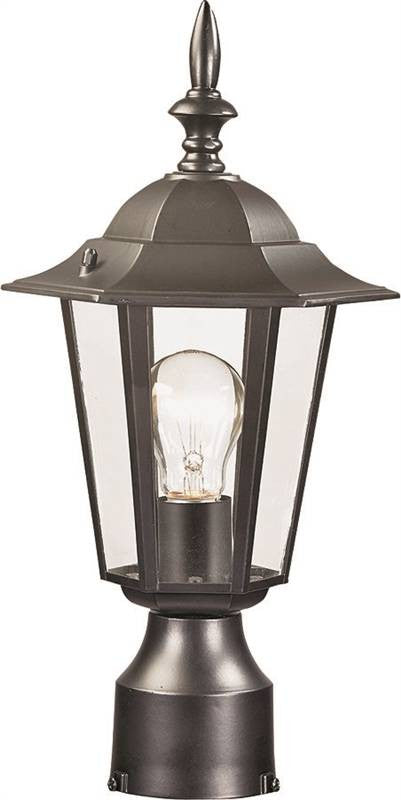 Light Post Lantern Med Black