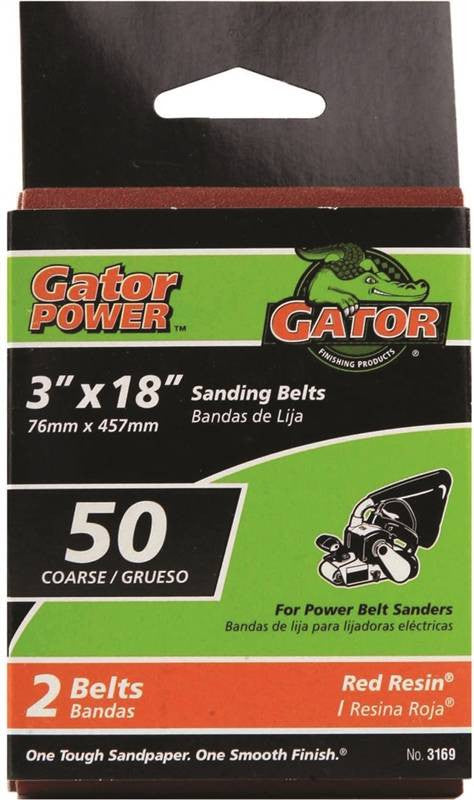 3x18in 50grit Alum Ox Belt 2pk