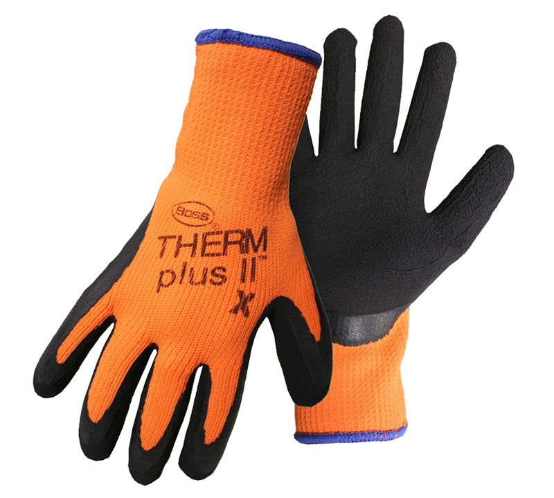 Glove Latex Ctd Palm Orange Lg