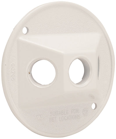 Round Cover 3-1-2 Outlet White