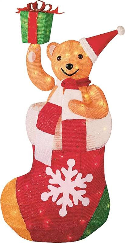 Tinsel Teddy Bear 100l 30in