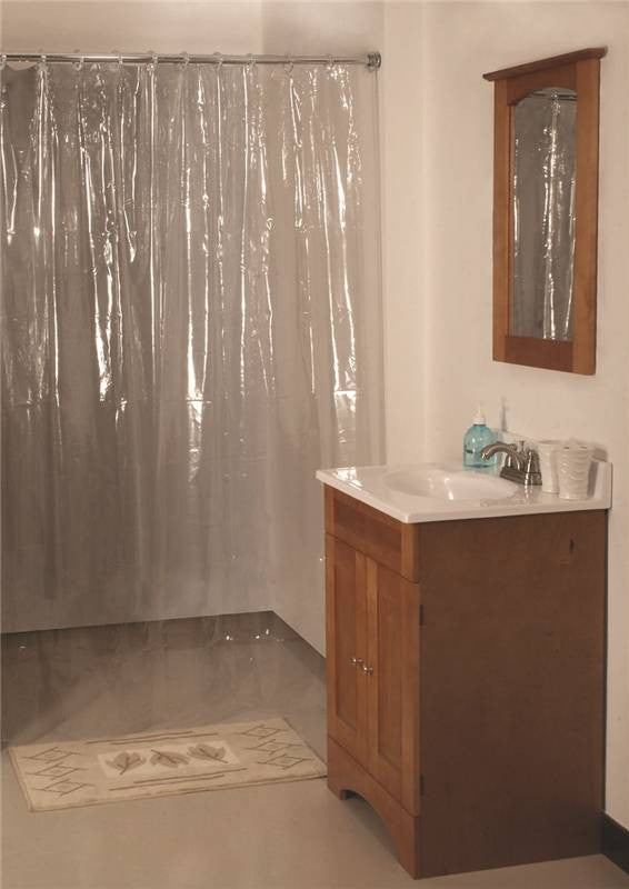 Shower Curtain Vinyl Clr 70x72