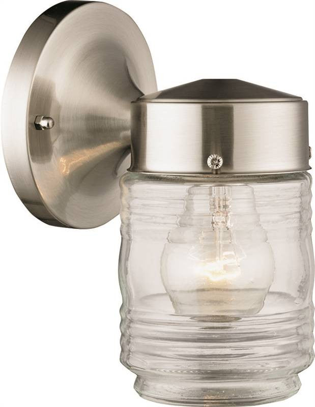 Light Jelly Jar Satin Nickel