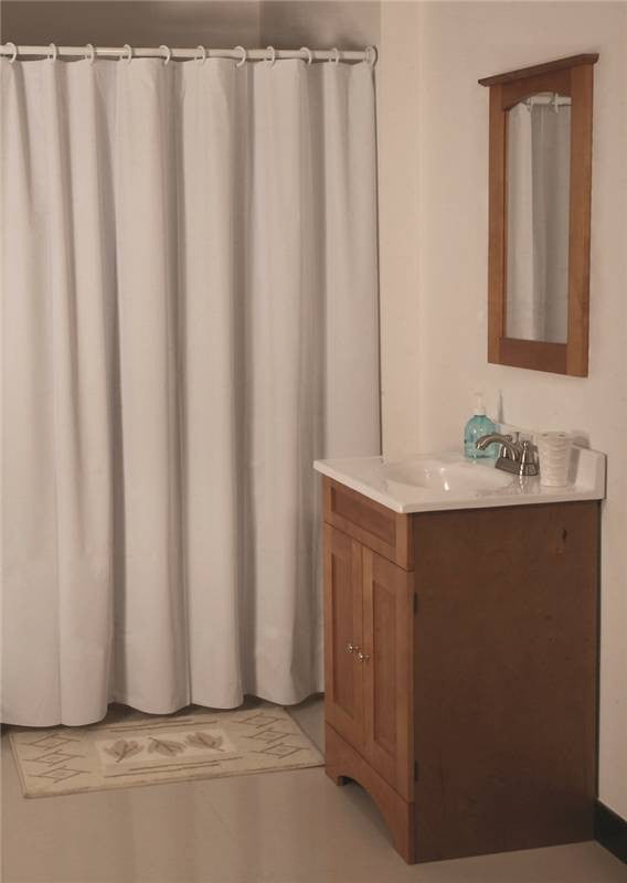 Shower Curtain Vinyl Wht 70x72