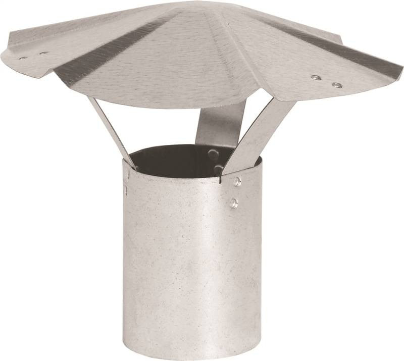 Cap Rain Shanty 8in Galv Steel