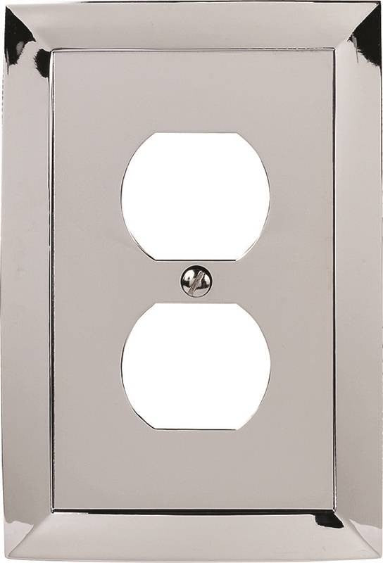 Wall Plate 1g Recpt Mtl Chrome