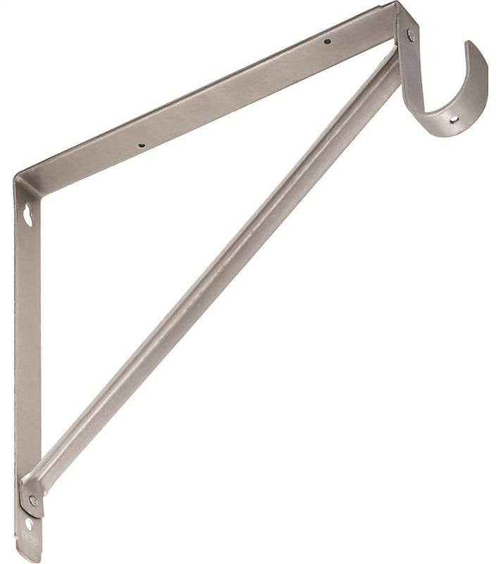 Bracket Shelf-rod Sat Nickel