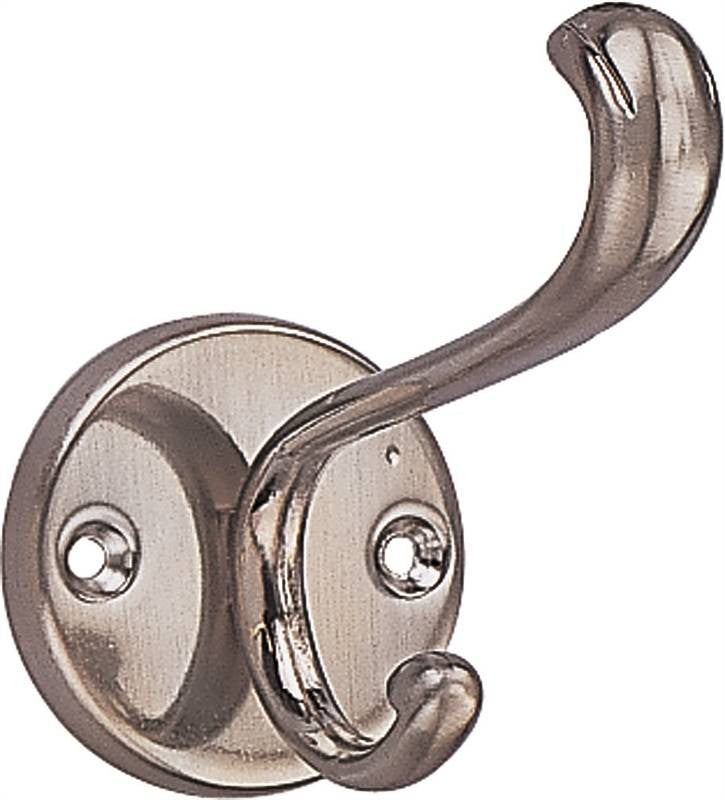 Coat-hat Hook Zinc Sat Nickel