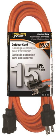 Cord Ext Outdoor 16-3x15ft Org