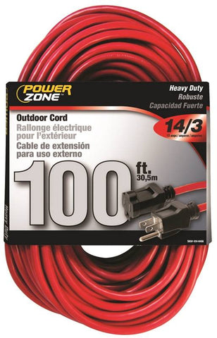 Cord Ext14-3x100ft Red