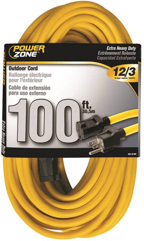 Cord Ext Outdr 12-3x100ft Yel