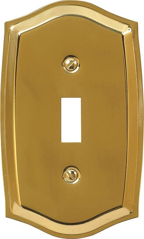 Wall Plate 1g Toggle Brass Pb