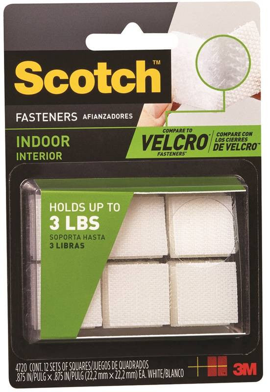 Fastener Indoor 7-8in Sq White