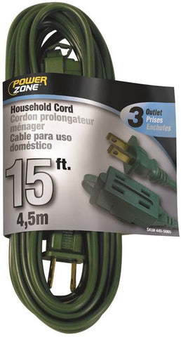 Cord Ext Indr 16-2sptx15ft Grn