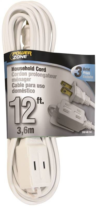 Cord Ext Indr 16-2sptx12ft Wht