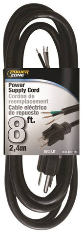 Cord Power Supply 16-3x8ft Blk