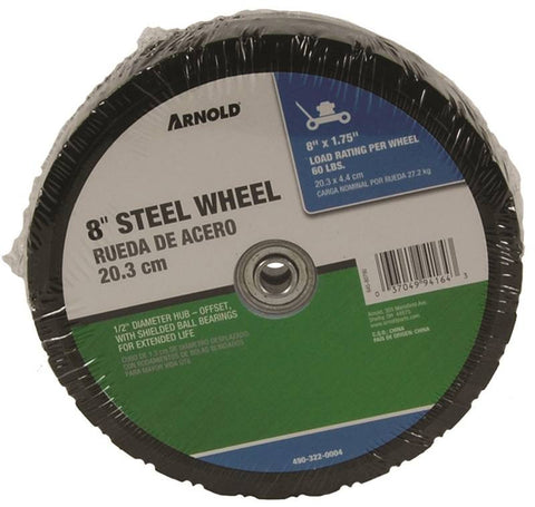 Mower Wheel Steel Hub 8x1.75in