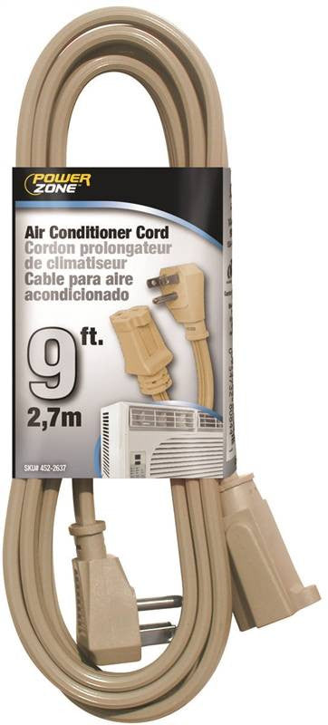 Cord Ext Ac 14-3spt-3x9ft Bge