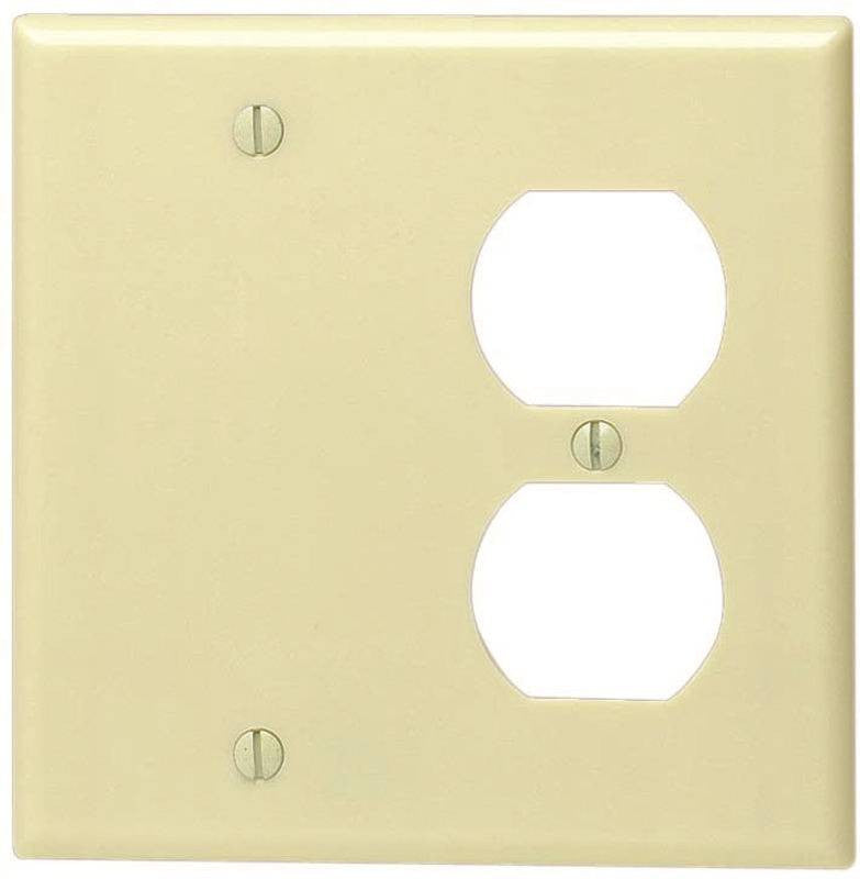 Wallplate 1blank 1dup Ivory