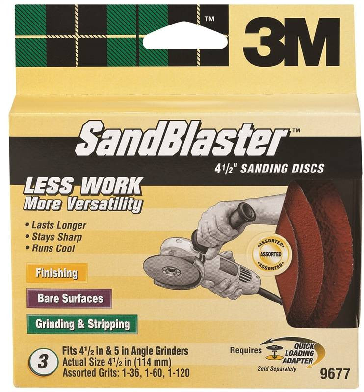 4-1-2 Grinder Sand Disc Asst
