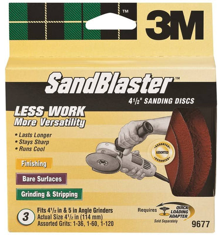 4-1-2 Grinder Sand Disc Asst