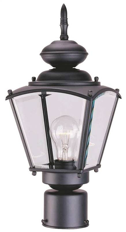 Fixture Post Lantern 1lt Black