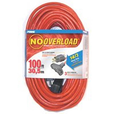 Cord Ext Cirbrkr14-3x100ft Red
