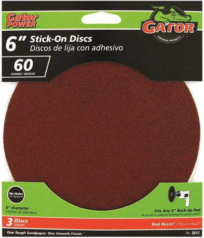 6in 60grit Psa Disc 3pk