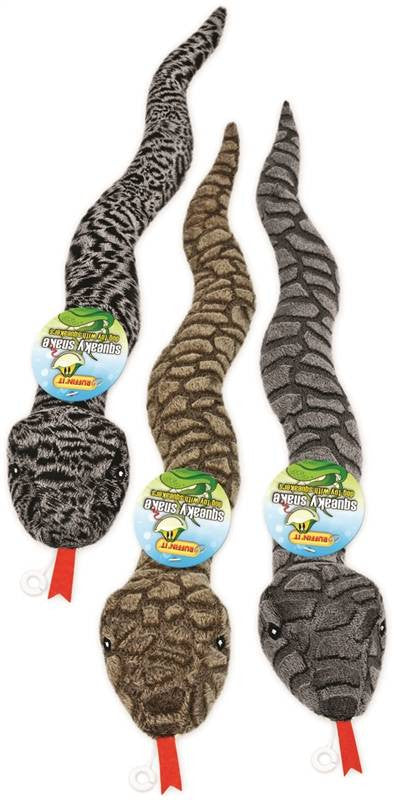 Toy Squeaky Snake Natural Asst