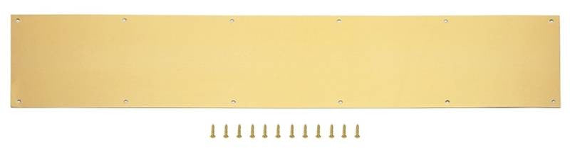 Kick Plate 8x34in Brt Brass