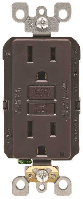 Outlet Gfci Slftst 15a120v Brn