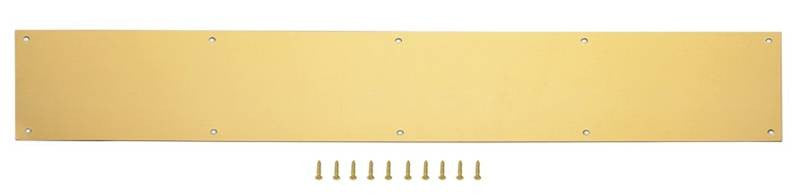 Kick Plate 6x30in Brt Brass