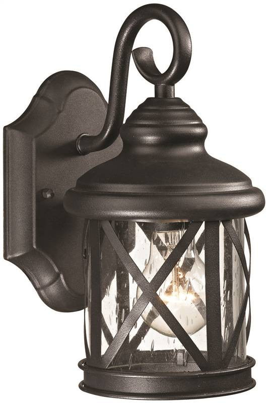 Lantern Outdr Wall Blk 1 Light