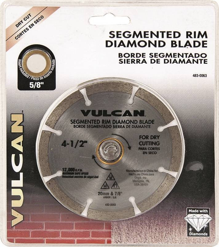 Diamond Blade Segmt Rim 4-1-2"