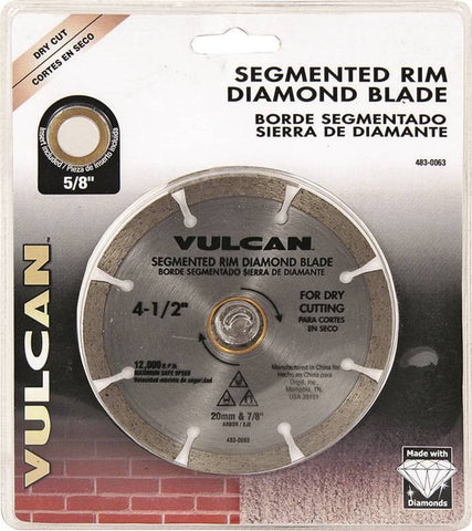 Diamond Blade Segmt Rim 4-1-2"