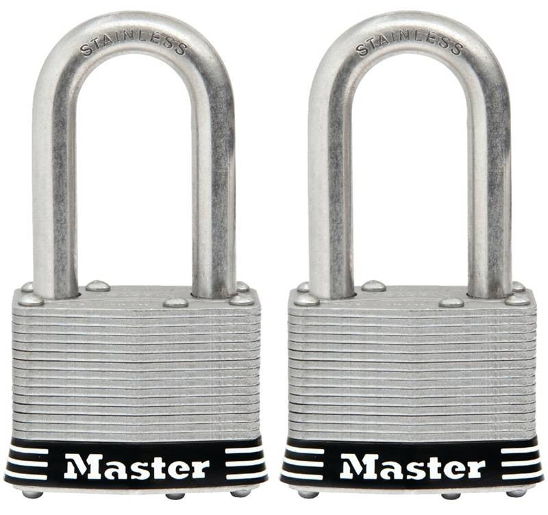 Padlock 1-3-4 Ss 1-1-2shac 2pk