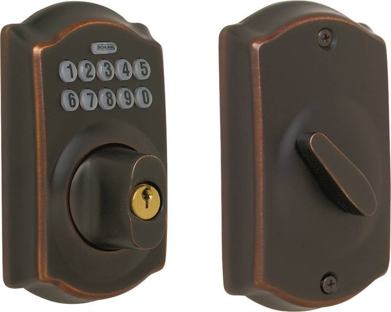 Electronic Deadbolt Aged Brnze