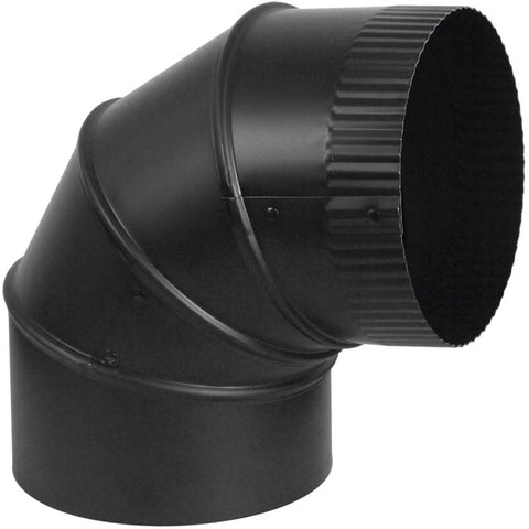 Elbow Pipe 90dgre 24ga 5in Blk