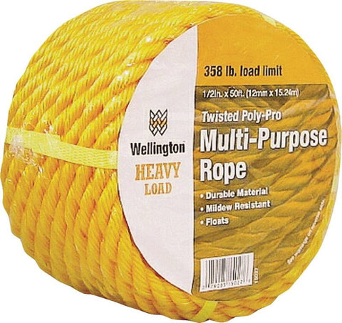 Rope Polyp Twist Yel 1-2x50