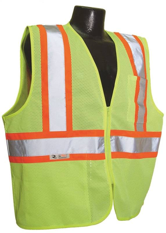 Vest Econo Mesh Class 2 Grn Lg