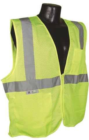 Vest Safety Class2 Mesh Grn Lg