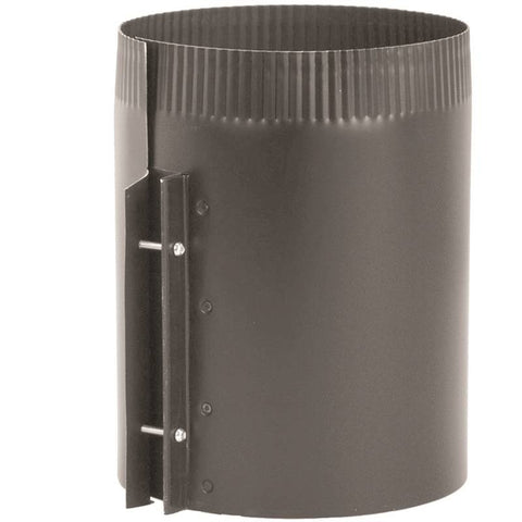 Stove Pipe Conctr 24ga 7in Blk