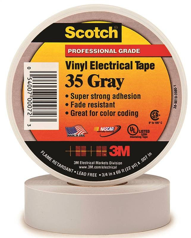 3-4"x66' Gray Electrical Tape
