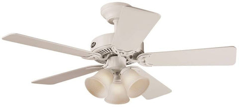 Fan Ceil 42in 5bld-3lt Wht-oak